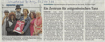 Bericht aus der Schwetzinger Zeitung vom 20. Juni 2016.